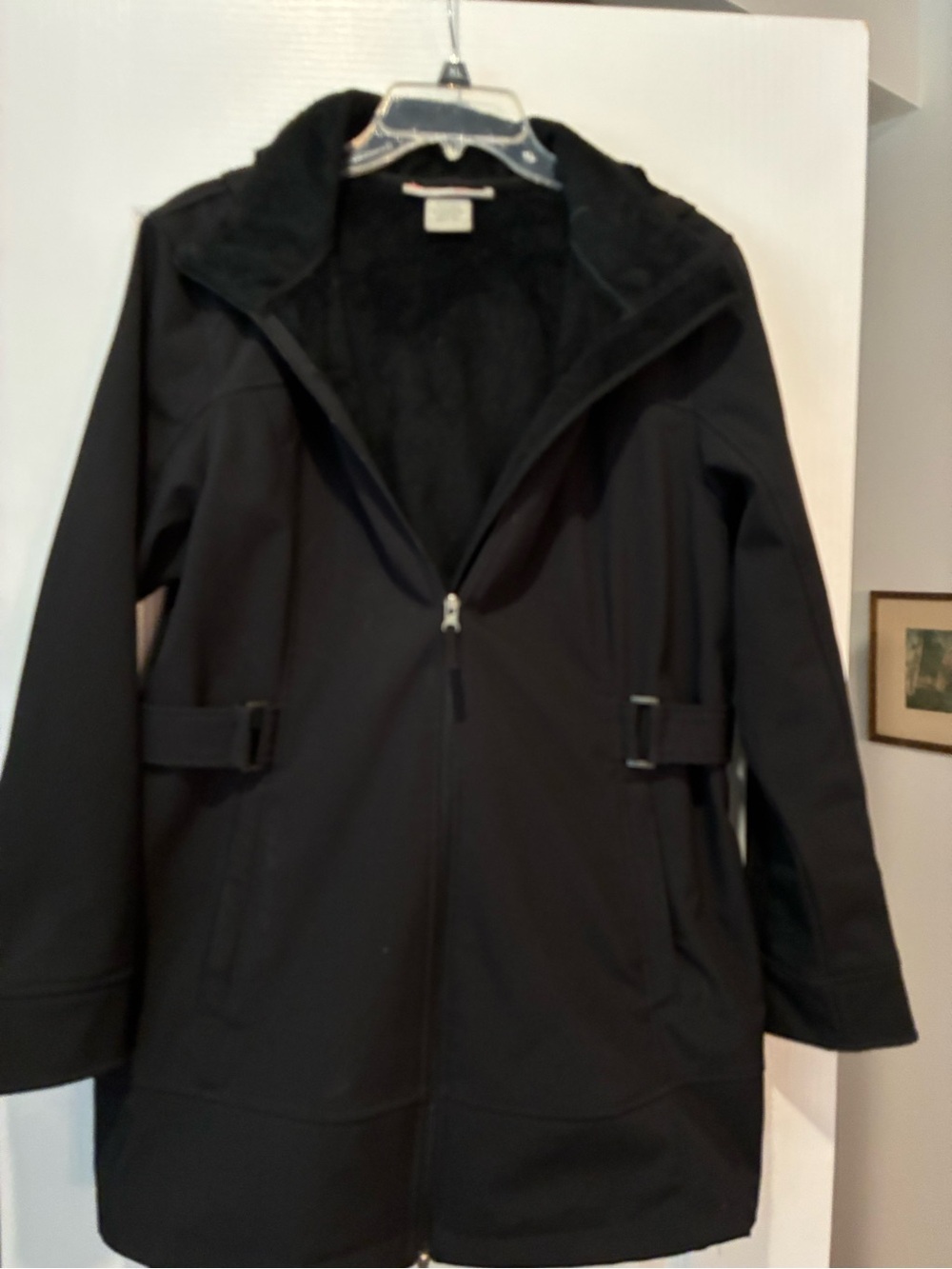 Famous Stars & Straps Black Hooded Trench Coat